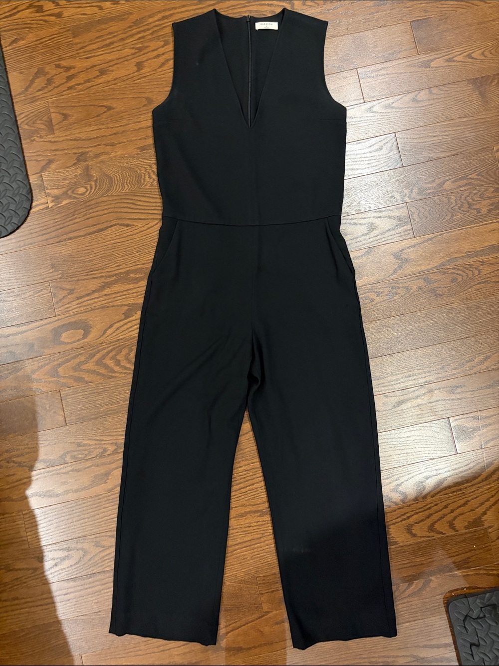 Babaton Sleek Black Sleeveless V-Neck Jumpsuit